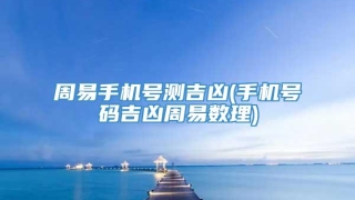 周易手机号测吉凶(手机号码吉凶周易数理)