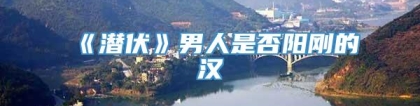 《潜伏》男人是否阳刚的汉