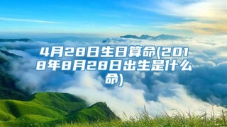 4月28日生日算命(2018年8月28日出生是什么命)