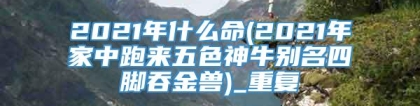 2021年什么命(2021年家中跑来五色神牛别名四脚吞金兽)_重复