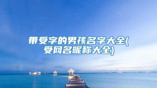 带受字的男孩名字大全(受网名昵称大全)