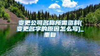 变更公司名称所需资料(变更名字的原因怎么写)_重复