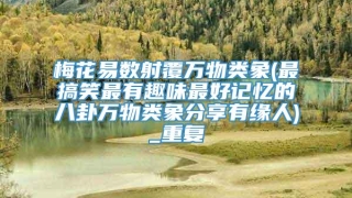 梅花易数射覆万物类象(最搞笑最有趣味最好记忆的八卦万物类象分享有缘人)_重复