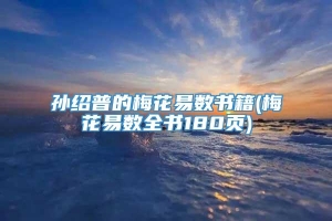 孙绍普的梅花易数书籍(梅花易数全书180页)