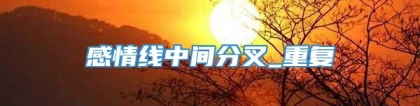 感情线中间分叉_重复