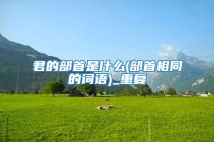 君的部首是什么(部首相同的词语)_重复