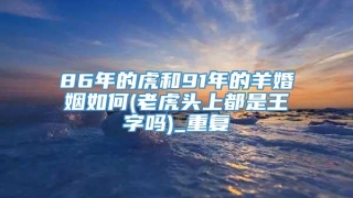 86年的虎和91年的羊婚姻如何(老虎头上都是王字吗)_重复