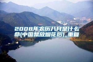 2008年农历八月是什么命(中国禁放烟花后)_重复