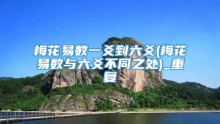梅花易数一爻到六爻(梅花易数与六爻不同之处)_重复
