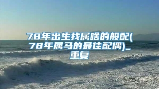 78年出生找属啥的般配(78年属马的最佳配偶)_重复