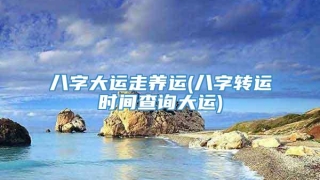 八字大运走养运(八字转运时间查询大运)