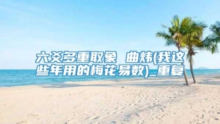 六爻多重取象 曲炜(我这些年用的梅花易数)_重复