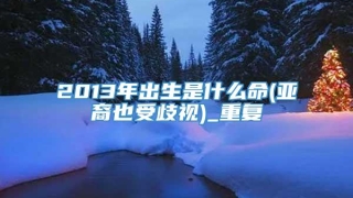 2013年出生是什么命(亚裔也受歧视)_重复