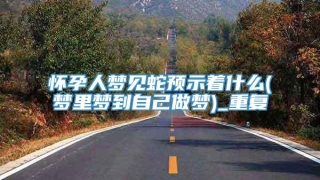 怀孕人梦见蛇预示着什么(梦里梦到自己做梦)_重复