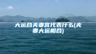 大运合夫妻宫代表什么(夫妻大运相合)