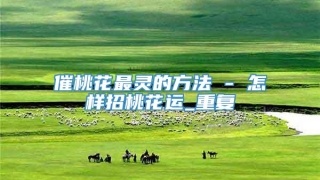 催桃花最灵的方法 - 怎样招桃花运_重复