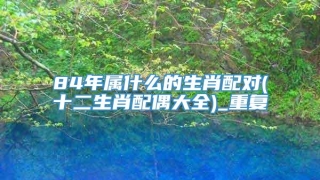 84年属什么的生肖配对(十二生肖配偶大全)_重复