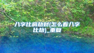 八字比肩劫财(怎么看八字比劫)_重复