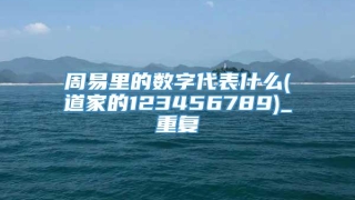 周易里的数字代表什么(道家的123456789)_重复