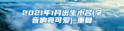 2021年1月出生小名(字音响亮可爱)_重复