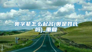 奥字辈怎么起名(奥是姓氏吗)_重复