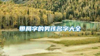 带局字的男孩名字大全