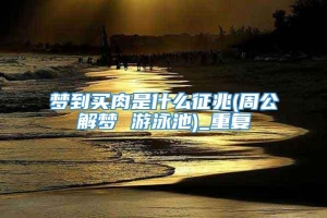 梦到买肉是什么征兆(周公解梦 游泳池)_重复