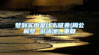梦到买肉是什么征兆(周公解梦 游泳池)_重复