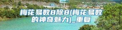梅花易数8除8(梅花易数的神奇魅力)_重复