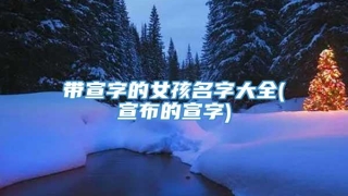 带宣字的女孩名字大全(宣布的宣字)