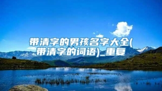 带清字的男孩名字大全(带清字的词语)_重复