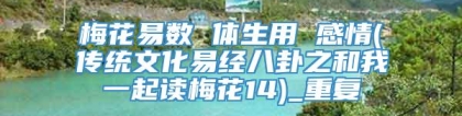 梅花易数 体生用 感情(传统文化易经八卦之和我一起读梅花14)_重复