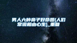 男人六种鼻子好命图(人们常说相由心生)_重复