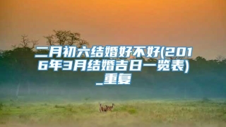 二月初六结婚好不好(2016年3月结婚吉日一览表)_重复