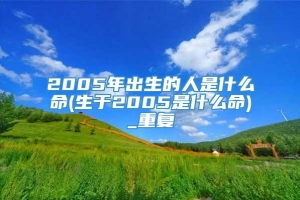 2005年出生的人是什么命(生于2005是什么命)_重复