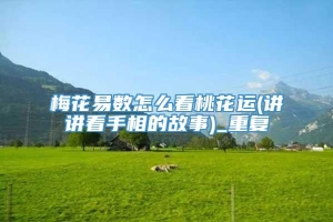 梅花易数怎么看桃花运(讲讲看手相的故事)_重复
