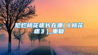 犯烂桃花痣长在哪(《桃花痣》)_重复