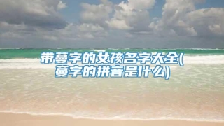带蔓字的女孩名字大全(蔓字的拼音是什么)