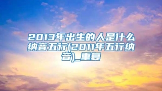 2013年出生的人是什么纳音五行(2011年五行纳音)_重复