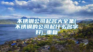 不锈钢公司起名大全集(不锈钢的公司起什么名字好)_重复