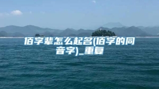 佰字辈怎么起名(佰字的同音字)_重复