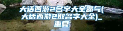 大话西游2名字大全霸气(大话西游2取名字大全)_重复