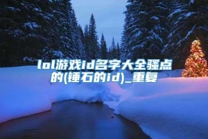 lol游戏id名字大全骚点的(锤石的id)_重复