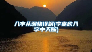八字从弱格详解(李嘉欣八字中天断)