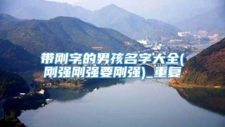 带刚字的男孩名字大全(刚强刚强要刚强)_重复