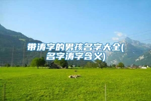 带涛字的男孩名字大全(名字涛字含义)