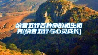 纳音五行各种命的相生相克(纳音五行与心灵成长)