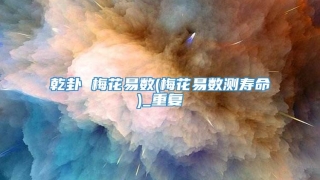 乾卦 梅花易数(梅花易数测寿命)_重复