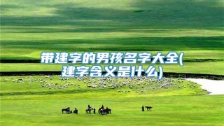 带建字的男孩名字大全(建字含义是什么)