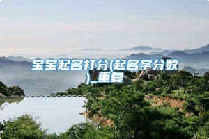 宝宝起名打分(起名字分数)_重复